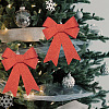 Christmas PVC Glitter Bowknot AJEW-SP0003-72B-01-6