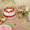 16Pcs 2 Colors Acrylic Imitation Pearl Bowknots Ornament Accessories DIY-FG0008-64-4
