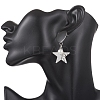 ABS Plastic Imitation Pearl Dangle Stud Earrings EJEW-JE06903-03-4