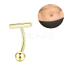 304 Stainless Steel T-Shaped Curved Barbell LS-AJEW-G041-04G-1