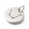 Anti-Tarnish 304 Stainless Steel Pendants STAS-M074-02K-P-2