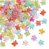 100Pcs AB Color Plated Transparent Acrylic Butterfly Connector Charms PALLOY-AR00034-1