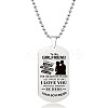 201 Stainless Steel To My Girlfriend Dog Tag Pendant Ball Chain Necklaces FS-WG527E6-26-1