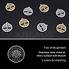 16Pcs 2 Colors 304 Stainless Steel Pendants STAS-UN0023-39-6