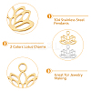 40Pcs 2 Colors 304 Stainless Steel Charms STAS-DC0014-34-5