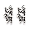 Tibetan Style Alloy Pendants TIBEP-T053-04AS-1