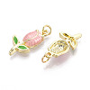 Brass Enamel Pendants KK-N268-85G-2