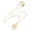 Brass Clear Cubic Zirconia Pendant Necklaces for Women NJEW-B121-01G-04-4
