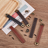 6 Sets 3 Colors PU Leather Drawer Handles DIY-GF0006-72-5