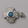 Zinc Alloy & Resin Coin Screw Rivets FIND-WH0110-630P-04-1