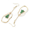 4 Pairs 4 Styles Christmas Alloy Enamel Dangle Earrings EJEW-JE06136-5