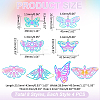 32Pcs 8 Styles 201 Stainless Steel Pendants STAS-UN0058-24-3