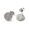 Non-Tarnish 304 Stainless Stud Earring Findings STAS-M314-01D-P-2