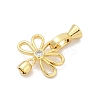 Brass Micro Pave Clear Cubic Zirconia Fold Over Clasps KK-M311-20G-1