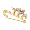 Marine Theme Pendant Alloy Enamel Brooches JEWB-BR00143-05-3