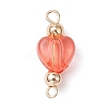 Transparent Acrylic Heart Connector Charms PALLOY-JF03345-2