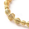 Ion Plating(IP) 304 Stainless Steel Spiral Beaded Bangle BJEW-P283-17G-2