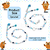 Glass & Acrylic Beaded Knitting Row Counter Chains HJEW-AB00547-2