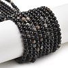 Natural Black Tourmaline Beads Strands G-Q031-A01-4mm-2