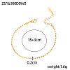 304 Stainless Steel Ball Chain Bracelets STAS-OY012-99G-2