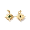 Rack Plating Brass Cubic Zirconia Pendants KK-D074-17G-1