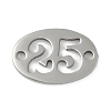 Non-Tarnish 304 Stainless Steel Flat Round Connector Charms STAS-L279-021P-1