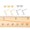 16Pcs 2 Colors 201 Stainless Steel Stud Earring Findings with Hole EJEW-FS0001-18-5