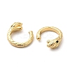 Rack Plating Brass Micro Pave Cubic Zirconia Cuff Earrings EJEW-P226-08G-2