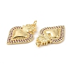 Rack Plating Brass Micro Pave Cubic Zirconia Pendants KK-C021-11G-3