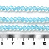 Baking Paint Transparent Glass Beads Strands DGLA-A034-J4MM-D08-4