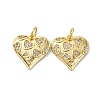 Brass Micro Pave Cubic Zirconia Pendants KK-P308-11G-1