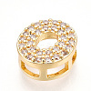 Brass Micro Pave Cubic Zirconia Charms KK-N254-217G-O-2