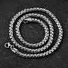 5MM 304 Stainless Steel Wheat Chain Necklaces for Men STAS-V011-02P-3