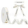 Birthday Theme Polyester Grosgrain Printed Ribbon OCOR-WH0058-91A-1