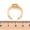 Hollow Star 304 Stainless Steel Open Cuff Ring Components STAS-F366-07A-G-2