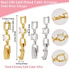 6 Pcs 2 Colors Extender Clasps Brass Micro Pave Cubic Zirconia Fold Over Extension Clasps FIND-BBC003-55A-2