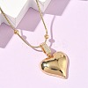 304 Stainless Steel Micro Pave Clear Cubic Zirconia Pendant Necklaces for Women NJEW-Z103-01G-04-2