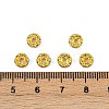 Brass Rhinestone Spacer Beads RSB028NF-02G-4