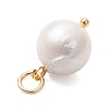 Natural Baroque Pearl Keshi Pearl Pendants PALLOY-JF04627-01-5