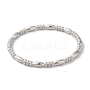 Non-Tarnish 304 Stainless Steel Textured Ring Hinged Bangles for Women BJEW-I315-17P-2