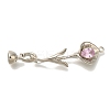 Brass Micro Pave Cubic Zirconia Fold Over Clasps KK-K389-029P-1