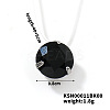 Flat Round Plastic Pendant Invisible Cord Necklaces for Women JB6177-1-1
