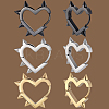 6Pcs 3 Colors Stainless Steel Hoop Earrings EJEW-BBC0001-88-6