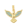 Brass & Rhinestone Pendants RB-CBA4B36-03G-1