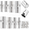 32Sets 4 Style Brass Locking Tube Magnetic Clasps KK-SC0002-88P-1