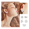 100Pcs 5 Style 304 Stainless Steel Stud Earring Settings STAS-DC0003-99-5