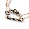 Iron Paperclip Chain Bracelets BJEW-JB05115-M-3