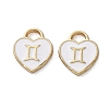 (Defective Closeout Sale: Enamel Yellowing) Golden Alloy Enamel Charms ENAM-XCP0001-47C-1