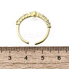 Brass Micro Pave Clear Cubic Zirconia Open Cuff Rings for Women RJEW-F179-07G-3