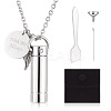 1Pc Word 304 Stainless Steel Column Urn Ashes Necklace DIY-TA0010-07A-1